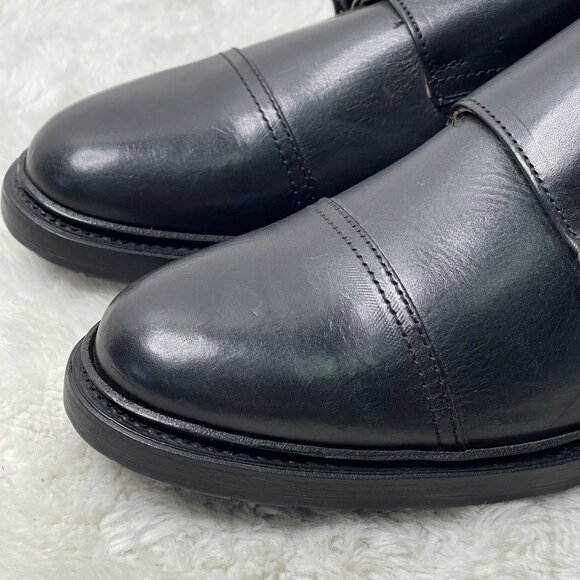 Frye Men\'s Black James Double Monk Strap Oxford Leather Shoes Size 9 1/2 main image 7